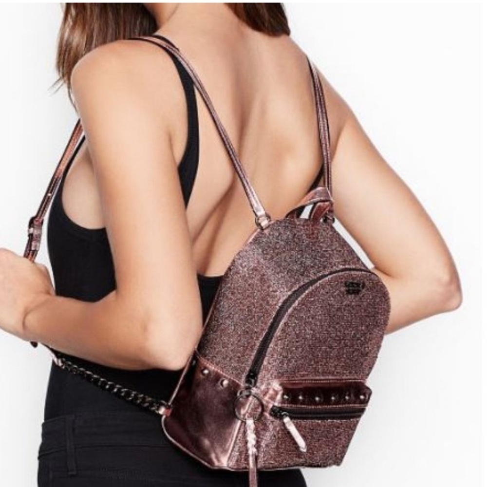 VICTORIA'S SECRET GLITTER MINI BACKPACK NWT - Picture 5 of 16